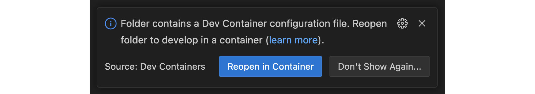 Reopen in Container